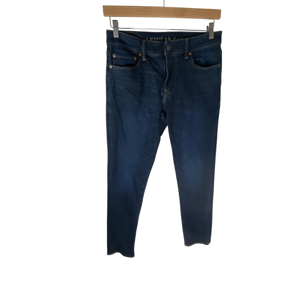 American Eagle Outfitters Jeans Mens 32x33 Blue Denim Flex Slim Skinny Stretch